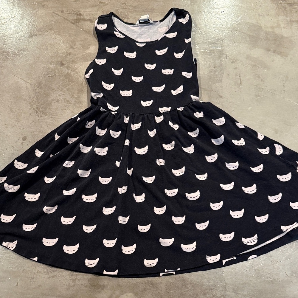 Forever 21 Black Cat Pattern Kids Dress